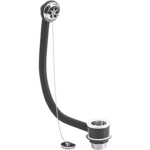 Bath Waste with Overflow Brass Plug Ball Chain for Baths up to 5mm