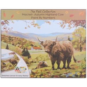 Macneil Autumn Highland Cow Paint By Numbers Kit