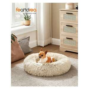 Feandrea Donut Calming Pet Bed with Long Plush