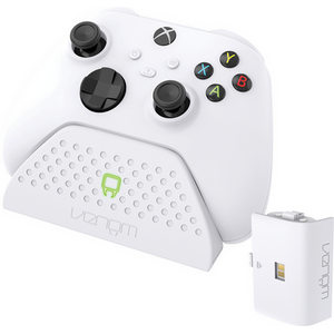 Xbox Controller Charging Dock with Rechargeable Battery Pack White