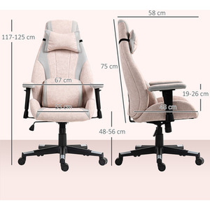 HOMCOM Gaming Chair with Lumbar Support, Headrest