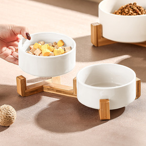 Kidkid Dog Bowl Raised Wooden Frame Food Water Set