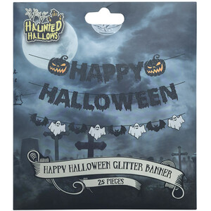 Happy Halloween Glitter Banner
