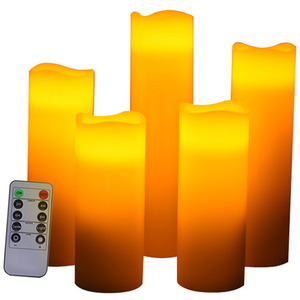 5Pcs LED Flameless Candle Set with Remote