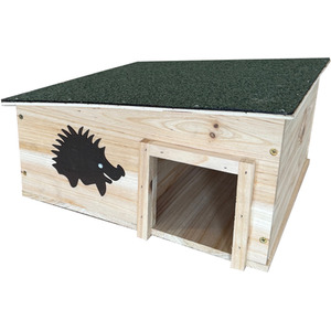 Wooden Hedgehog House and Hibernation Shelter with 2 Chambers
