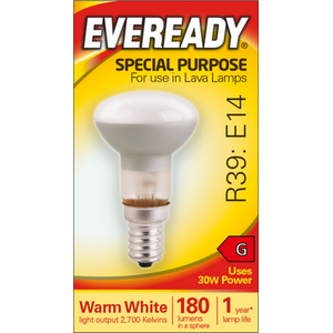 Eveready Lava Lamp Reflector R39 E14 SES 180lm 30W 2700K
