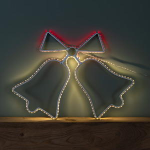 Light up Hanging Christmas Double Bell Silhouette
