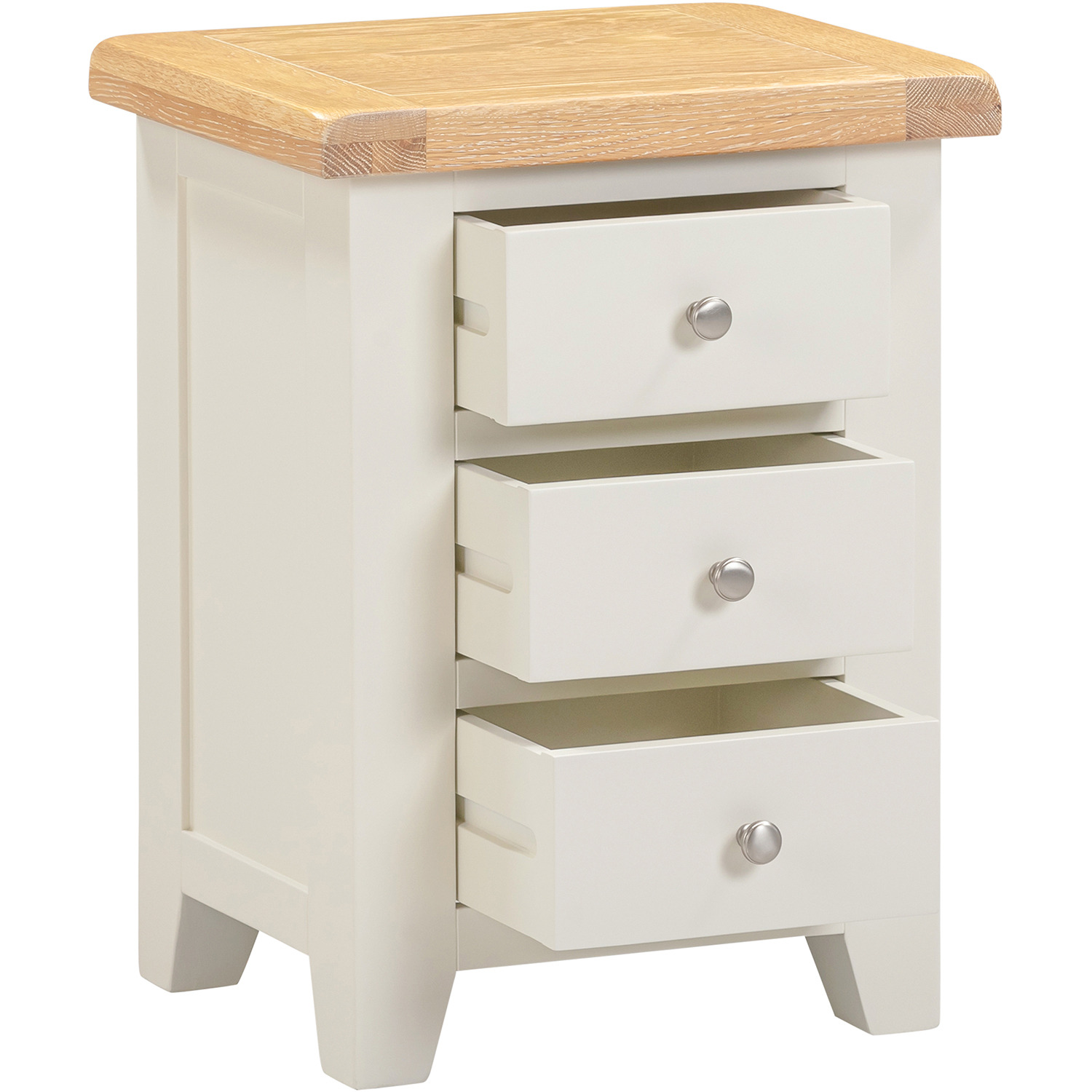 Windsor 3 Drawer Bedside Fully Assembled - Ivory