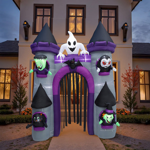 Lifeideas Halloween Lighted Haunted Castle Arch Inflatable