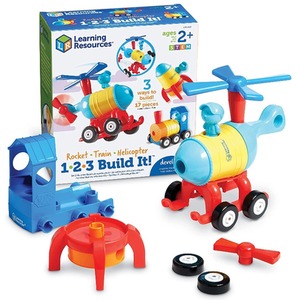 Build It Rocket Train and Helicopter Construction Set