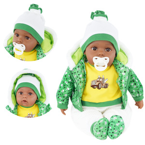 Doll Black Baby Boy with Sounds Dummy