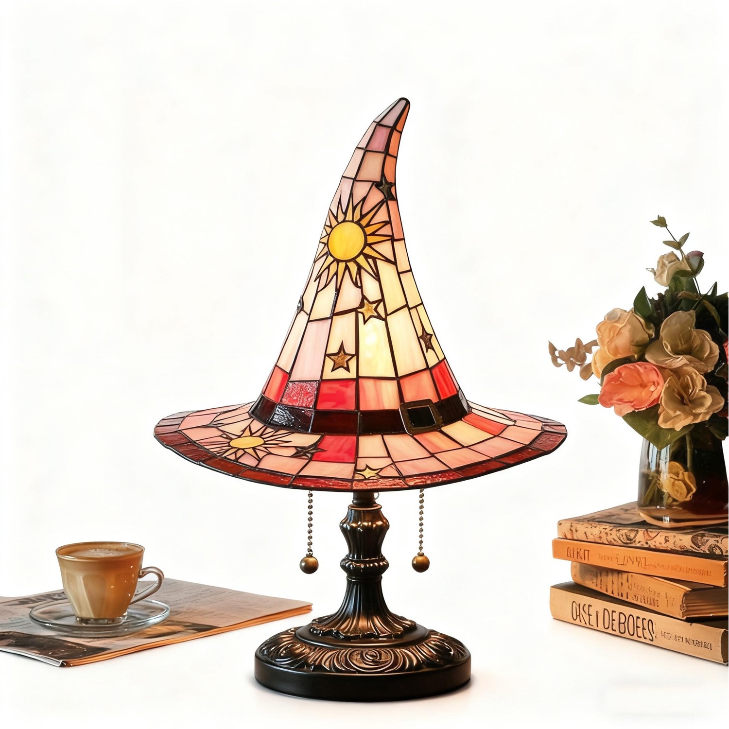 Witch Hat Ornament Lamp - Red Small 18cm