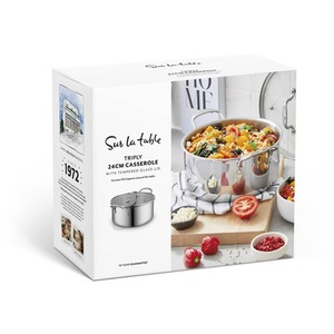 TriPly 24cm Casserole with Lid