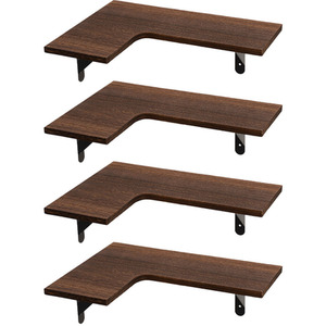Set of 4 Wall-Mounted Floating Shelves