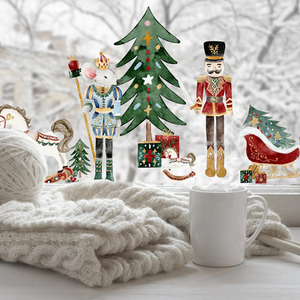 Double Sided Nutcracker Christmas Window Sticker