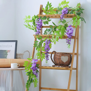 2 Pcs Silk Artificial Wisteria Garland Strings