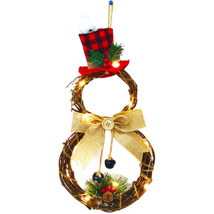 Livingandhome Christmas Snowman Wreath