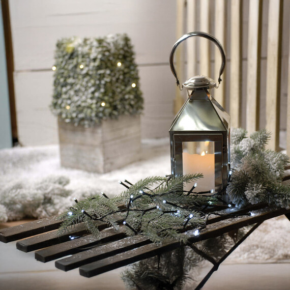 White Timer String Lights