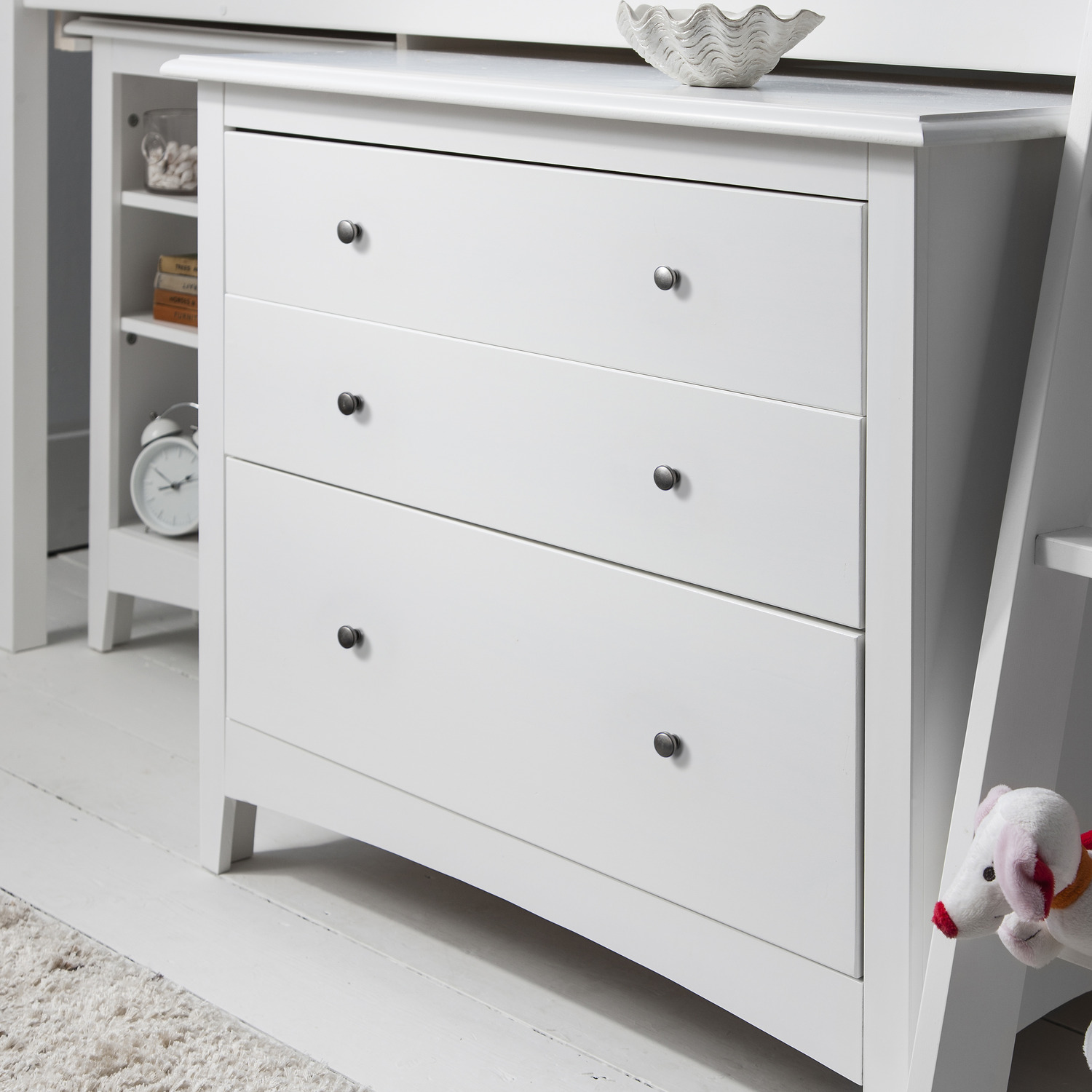 Chest Of Drawers Bedroom 3 Drawer Fits Midsleeper Cabin Beds - White