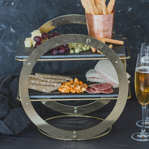 Artesa Wheel Frame Serving Stand Gift Boxed