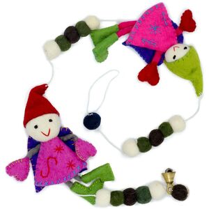 Felt Wall Hanging Fairy Angels MultiColor