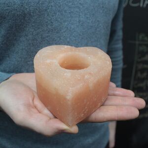 Salt Candle Holder Medium Heart