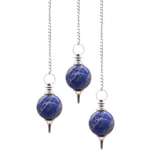 Lapis Sphere Pendulum for Dowsing  Healing