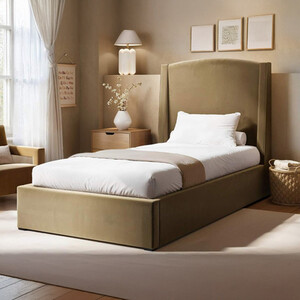 Blaine Single Winged Headboard Ottoman Bed