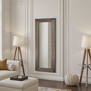 Wave Tall Framed Bevelled Wall Mirror