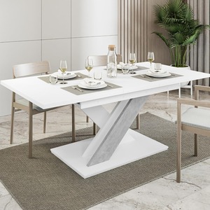 EXTENDABLE DINING TABLE, (WHITE STONE)