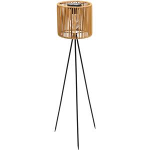 Solar Rattan Floor Lamp