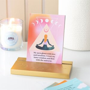 Aura Affirmation Cards with Wooden Stand Inspirational Self Growth Set