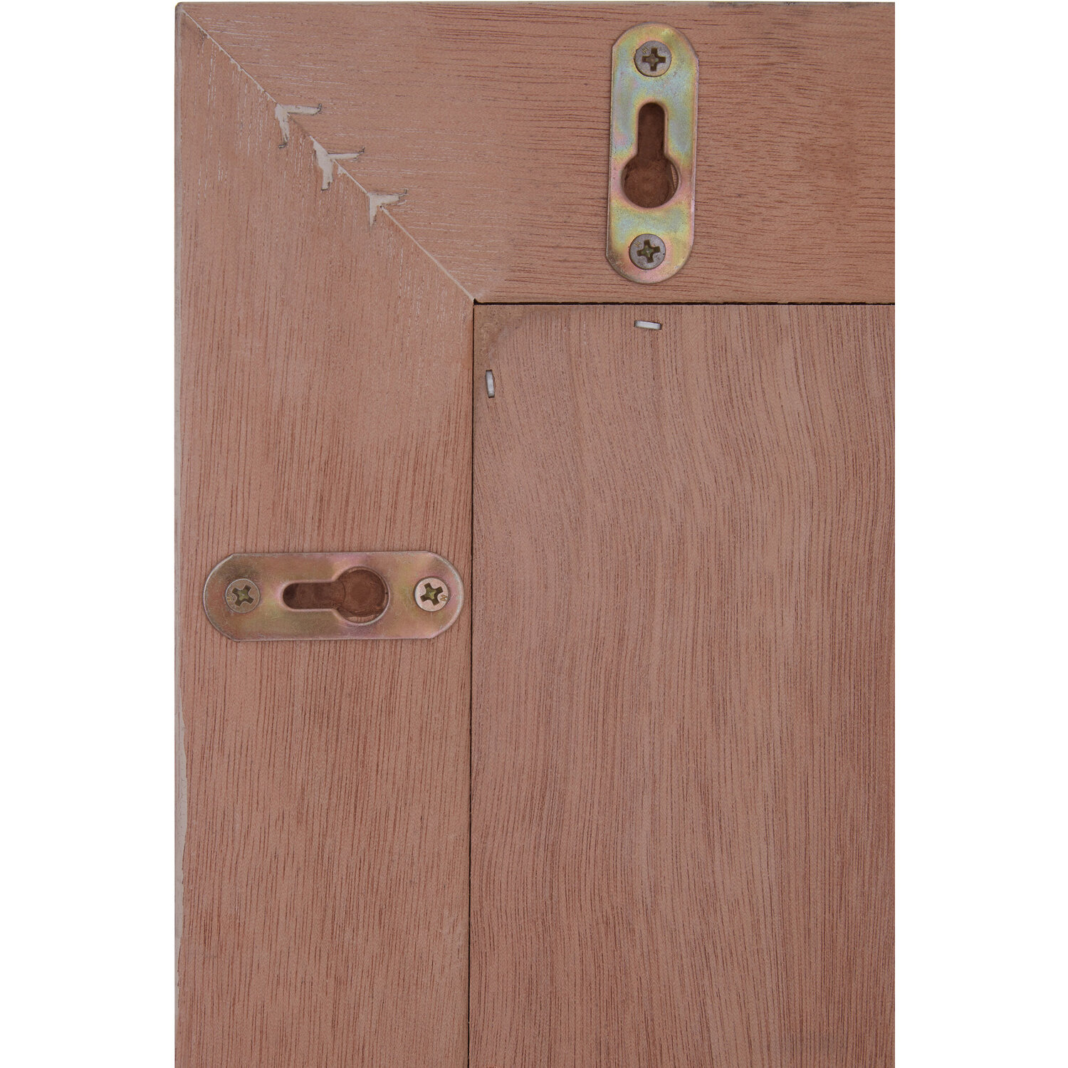 Lidia Geometric Square Shaped Wall Mirror - Brown