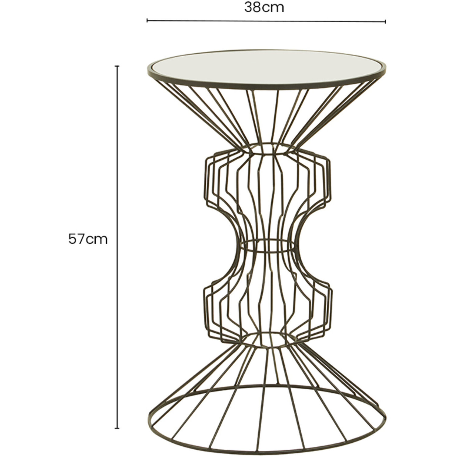 Yaxi Black Finish Frame Table - Black
