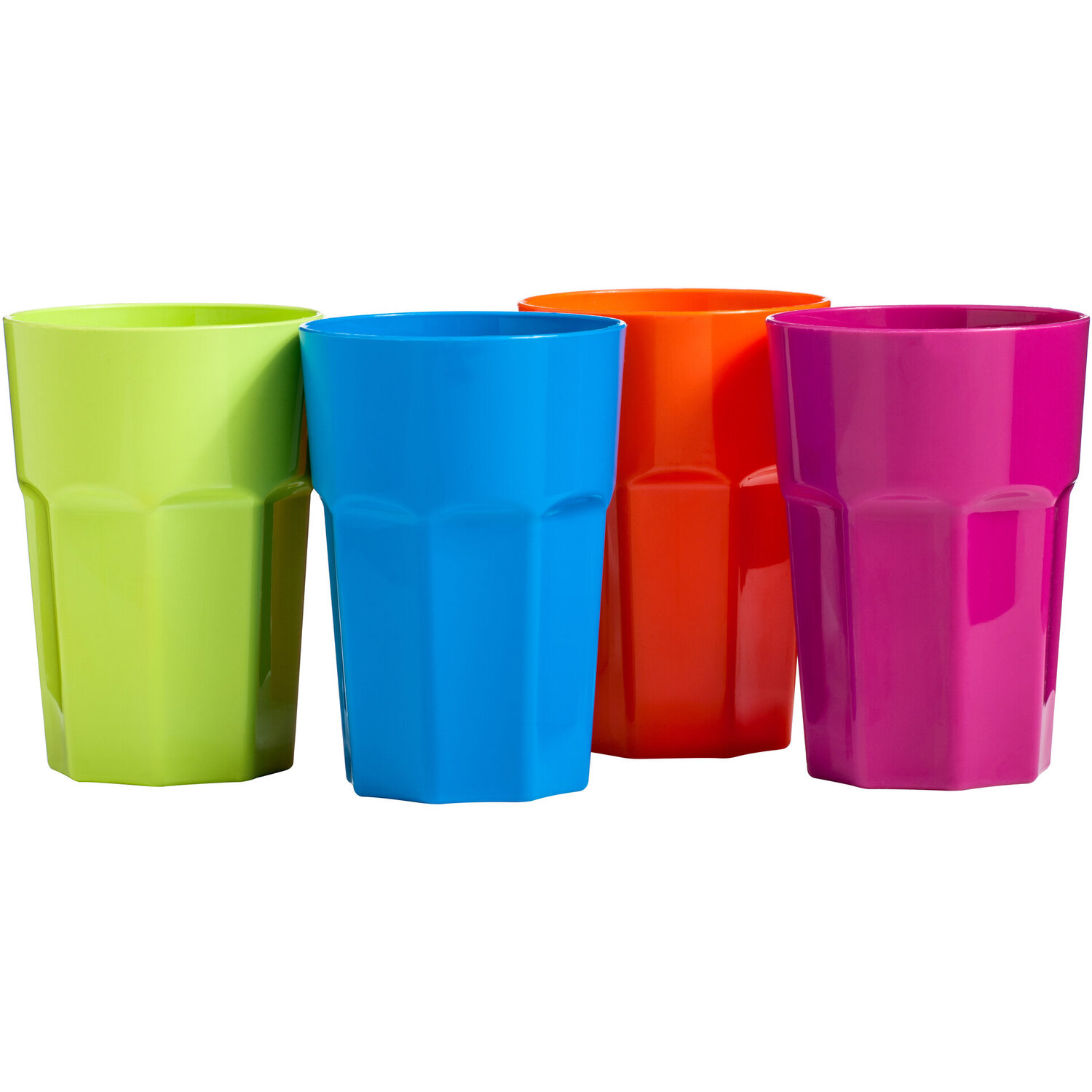 Adisa Set Of Four 440ml Assorted Colours Plastic Tumblers - Multicolour