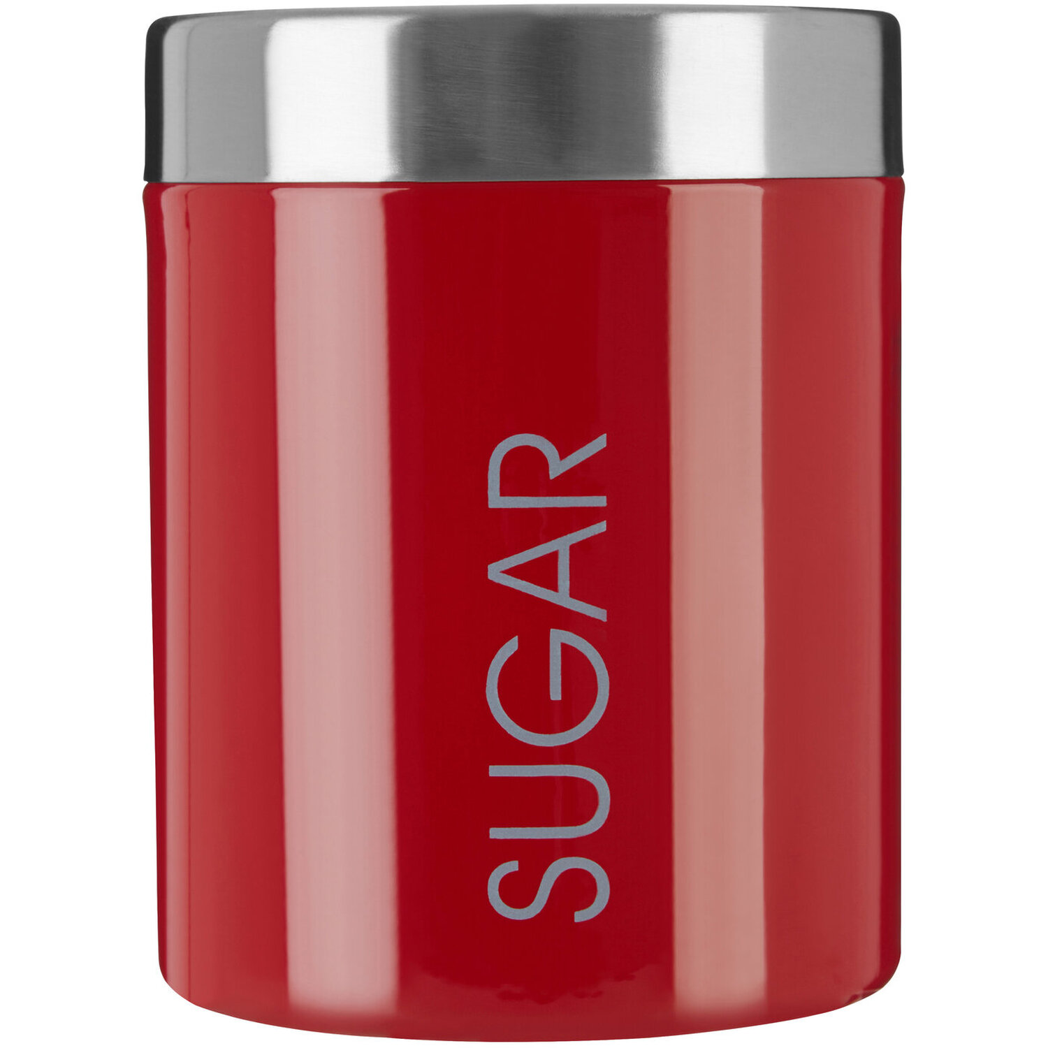 Red Enamel Sugar Canister - Red