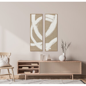 Set of 2 Hand Painted Canvases