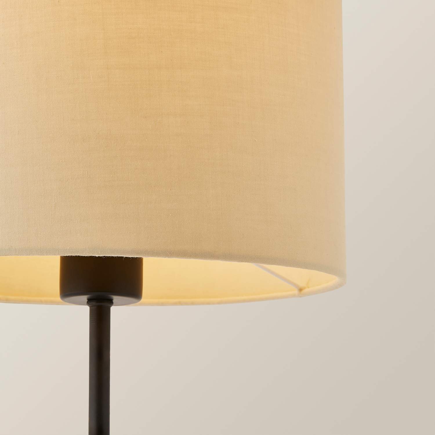 Valuelights Kaiden Dome Table Lamp With Drum Shade - Natural / No