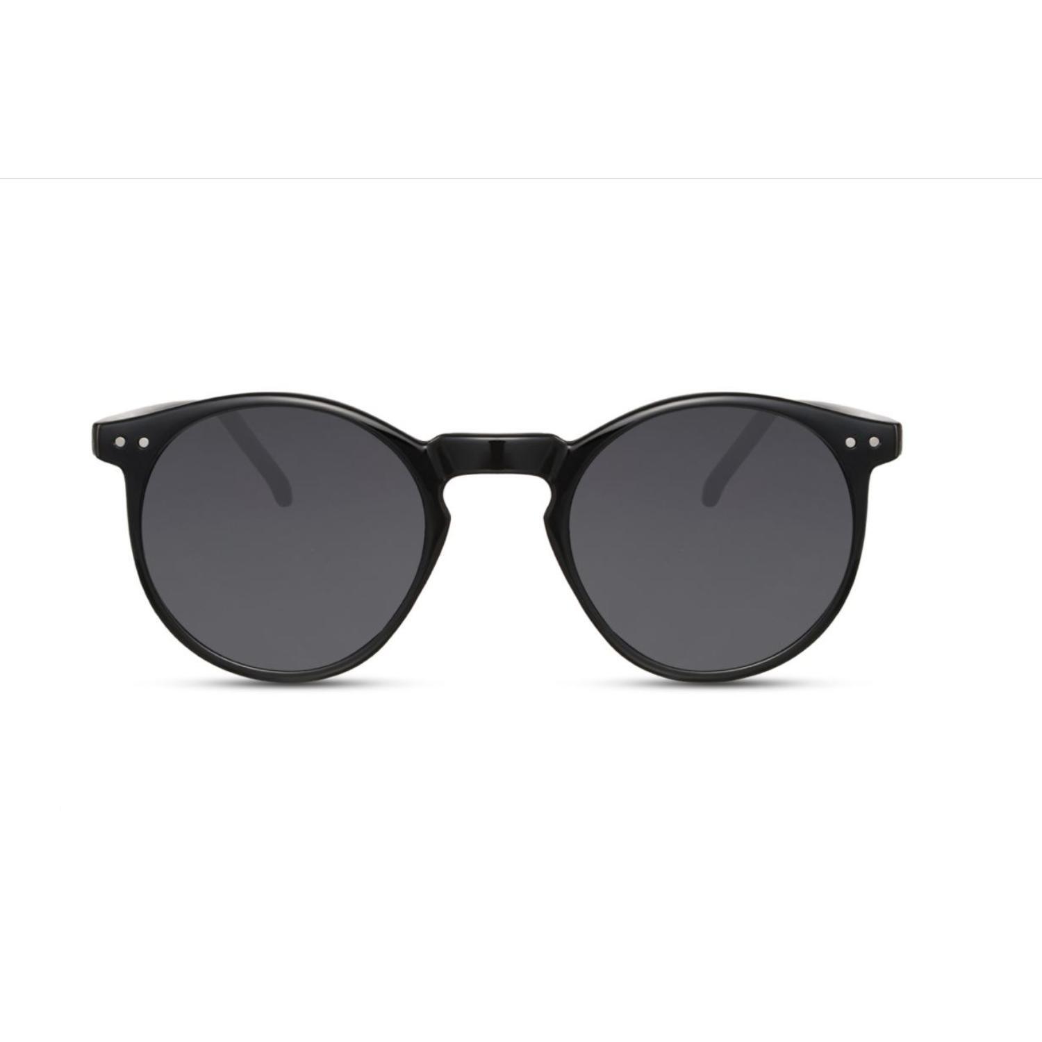 Sunglass Station Metro Round Unisex Sunglasses - Glossy Black