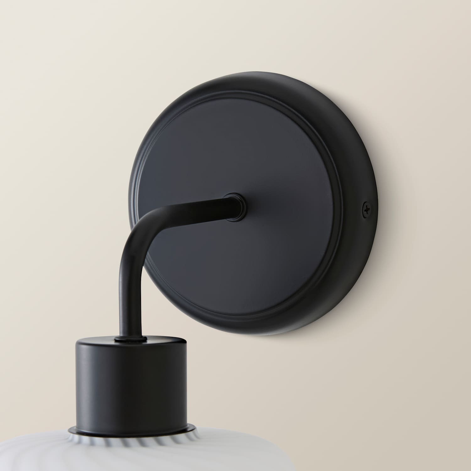 Valuelights Emery Swirl Glass Wall Light - Black / 1
