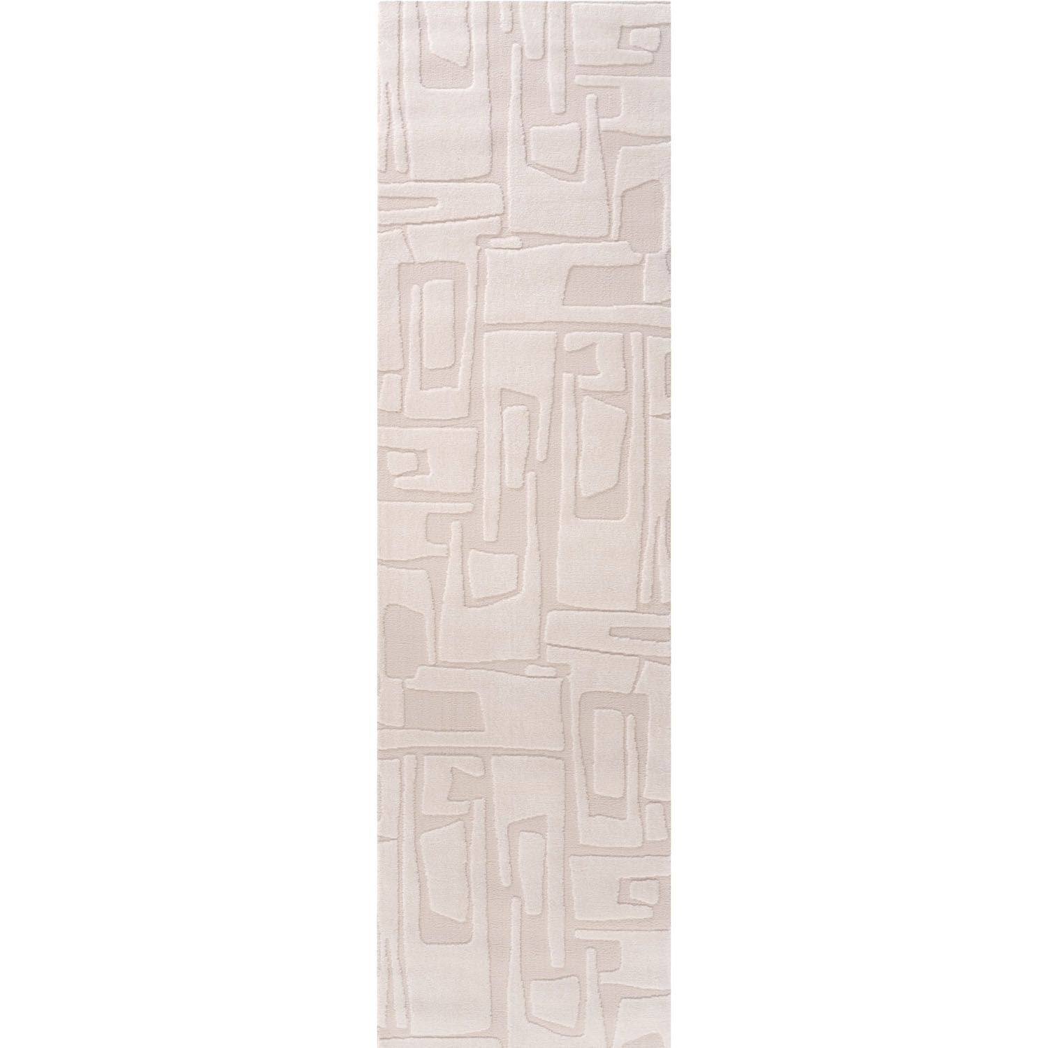 Rackhams Cream Loft Abstract Rug - 80X300 Cm - Image 2