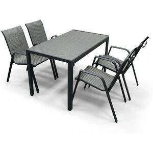 Alivio Outdoor Patio Dining Table Set with 4 Chairs