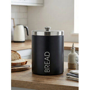 Black Enamel Bread Bin