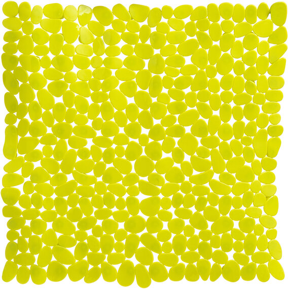 Pebble Solid Green Square Bath Mat