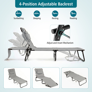 Adjustable Beach Sun Tanning Lounger