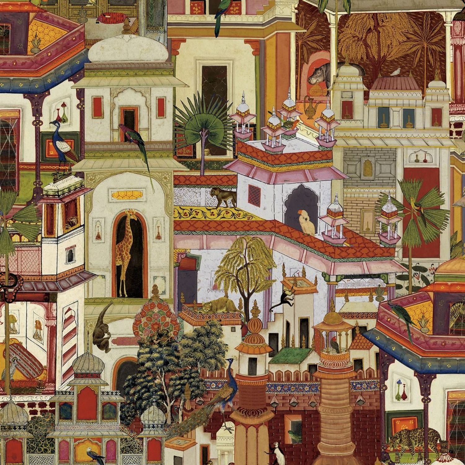 Holden Décor Animal City Wallpaper - Multicoloured