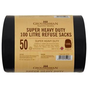 Groundsman Heavy Duty Plastic Refuse Sacks (Pack Of 50)