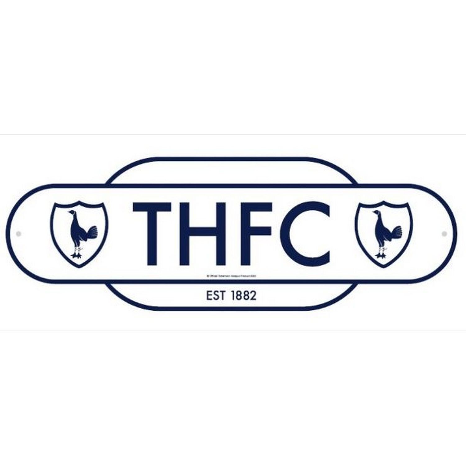 Tottenham Hotspur FC Retro Years Plaque - Cream/Navy - One Size