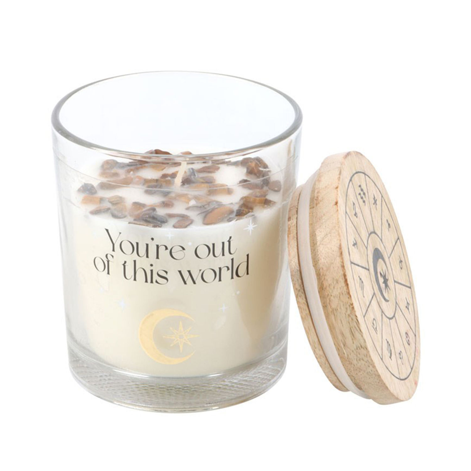 Something Different Vanilla Stardust Crystal Chips Candle - White/Brown