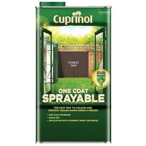 Cuprinol One Coat Sprayable Fence Treatment Forest Oak 5 litre